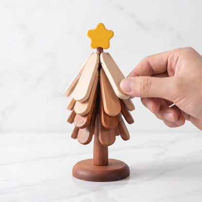 [Dealsforyoudays] Wooden One Tree Coaster Solid Wood Home Desktop Decoration Dishes and Dishes Insulation Mat Water Cup Drink Placemat Festival Display Festival Gift Christmas Gift Sturdy Tableware