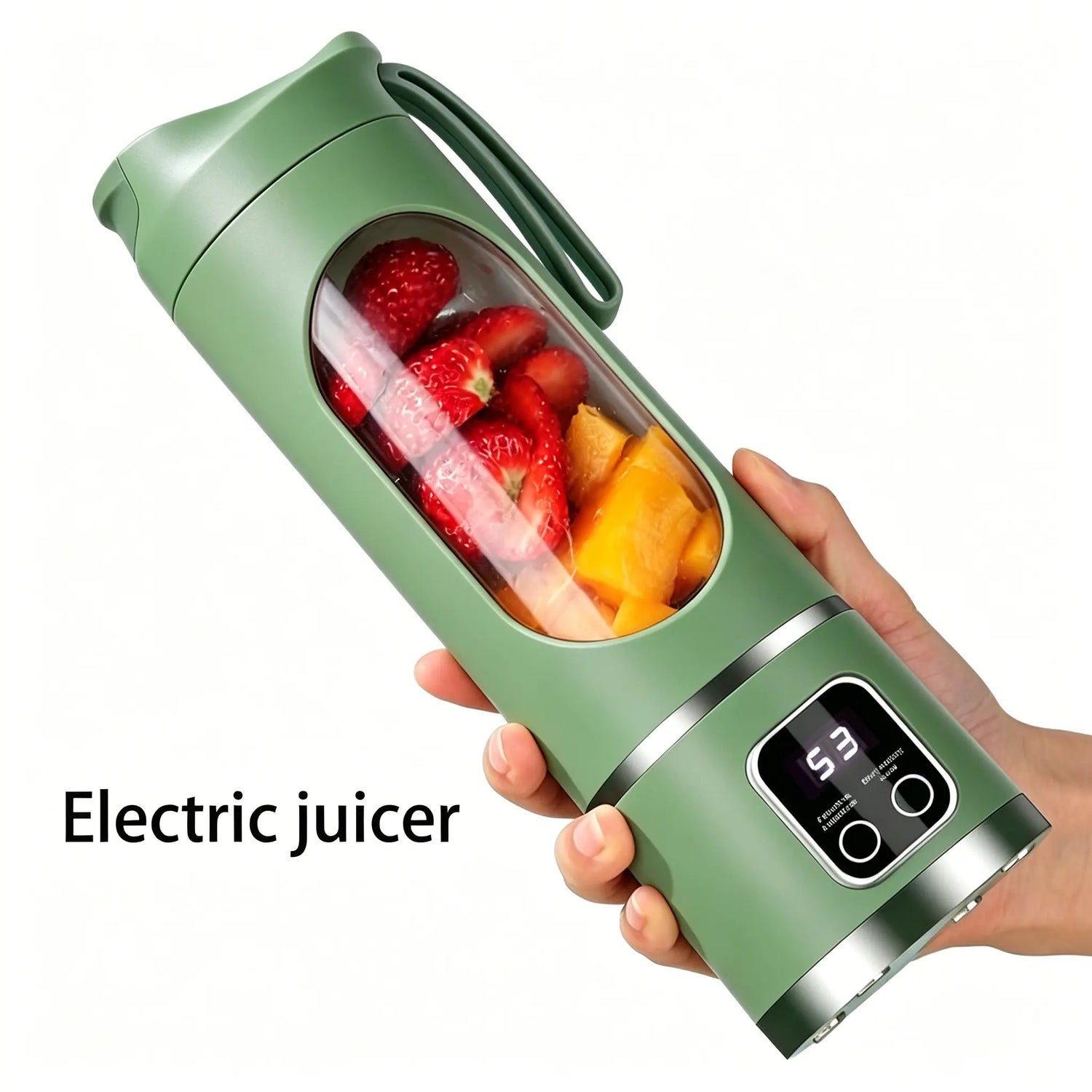 Portable 15.22 Oz USB Rechargeable Personal Blender with LED Display - Durable ABS Material, Ideal for Smoothies and Juices, Essential for Home Kitchen