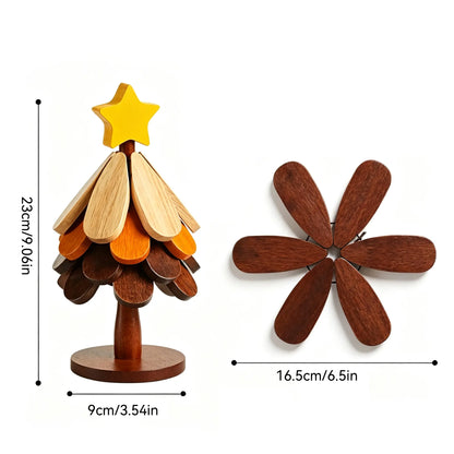 [Dealsforyoudays] Wooden One Tree Coaster Solid Wood Home Desktop Decoration Dishes and Dishes Insulation Mat Water Cup Drink Placemat Festival Display Festival Gift Christmas Gift Sturdy Tableware