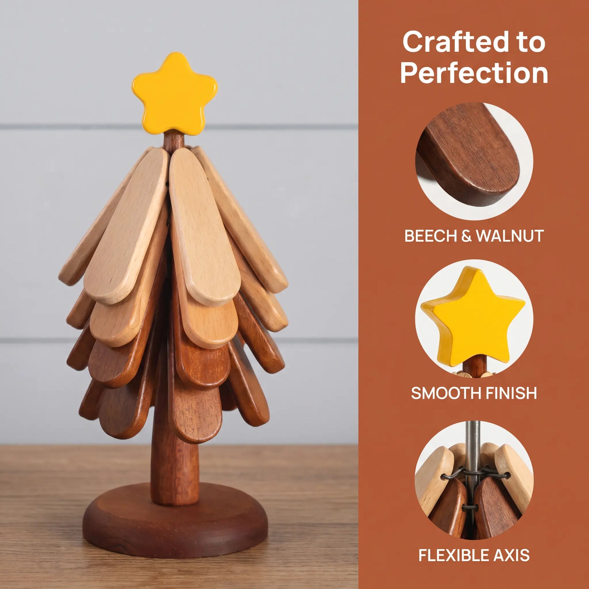 [Dealsforyoudays] Wooden One Tree Coaster Solid Wood Home Desktop Decoration Dishes and Dishes Insulation Mat Water Cup Drink Placemat Festival Display Festival Gift Christmas Gift Sturdy Tableware